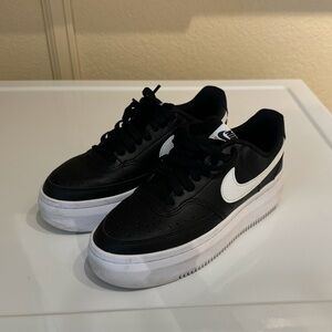Nike Court Vision Alta in Black, size 7.5 women.